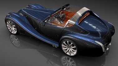 Morgan Supersport grise vue de dessus.