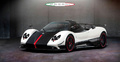 Pagani Zonda Cinque Roadster blanc 3/4 avant gauche