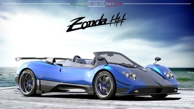 Pagani Zonda HH - bleue - 3/4 avant droit