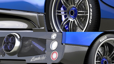 Pagani Zonda HH - bleue - détails