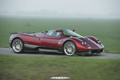 Pagani Zonda Roadster bordeaux 3/4 avant droit filé