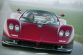 Pagani Zonda Roadster bordeaux face avant penché