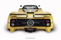 Pagani Zonda Roadster jaune face arrière