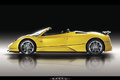 Pagani Zonda Roadster jaune profil 2