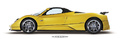Pagani Zonda Roadster jaune profil capoté