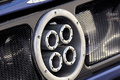 Pagani Zonda S 7.3 bleu échappements debout