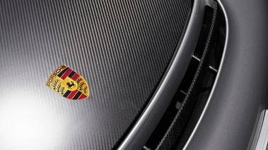 Mondial de l'Automobile Paris 2010 - Porsche 997 GT2 RS gris logo capot