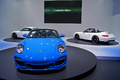 Mondial de l'Automobile Paris 2010 - Porsche 997 Speedster bleu face avant