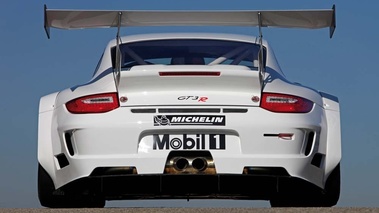 Porsche 911 GT3 R - blanche - face arrière