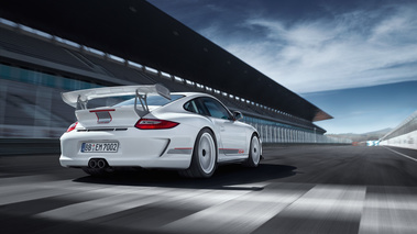 Porsche 911 GT3 RS 4.0 - blanche - 3/4 arrière droit