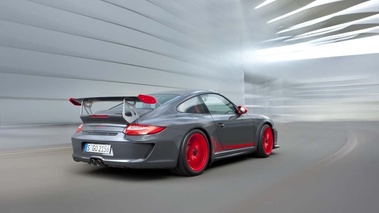 Porsche 911 GT3 RS - gris/rouge - 3/4 arrière droit