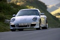Porsche 911 Sport Classic - grise - 3/4 avant droit dynamique