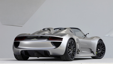 Porsche 918 Spyder gris 3/4 arrière droit 2