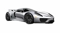 Porsche 918 Spyder gris 3/4 avant droit dessin