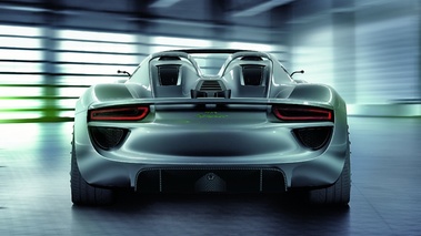 Porsche 918 Spyder - grise - face arrière