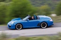 Porsche 997 Speedster bleu filé penché vue de haut 2