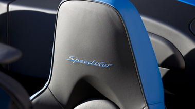 Porsche 997 Speedster bleu logo siège