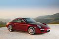 Porsche 997 Targa 4S MkII rouge 3/4 avant droit