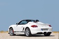 Porsche Boxster Spyder - blanc - 3/4 arrière gauche