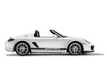 Porsche Boxster Spyder blanc profil 3