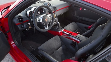 Porsche Cayman R rouge intérieur