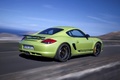 Porsche Cayman R vert 3/4 arrière droit travelling 2