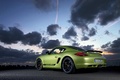 Porsche Cayman R vert 3/4 arrière gauche 2