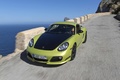 Porsche Cayman R vert 3/4 avant gauche travelling 2
