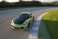 Porsche Cayman R vert 3/4 avant gauche travelling
