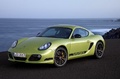 Porsche Cayman R vert 3/4 avant gauche