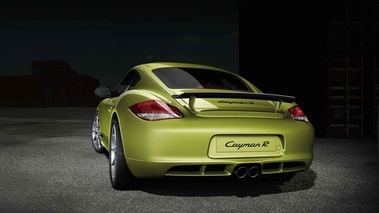 Porsche Cayman R vert face arrière