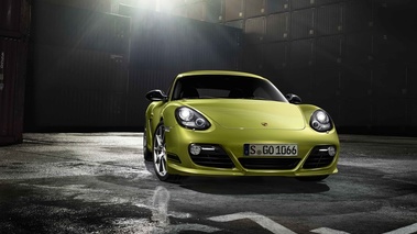 Porsche Cayman R vert face avant