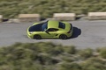 Porsche Cayman R vert filé vue du dessus
