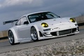 Porsche GT3 RSR - blanche - 3/4 avant droit