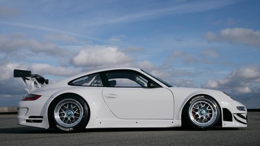 Porsche GT3 RSR - blanche - profil