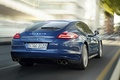Porsche Panamera S Hybrid - Bleue - 3/4 arrière droit