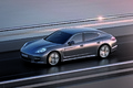 Porsche Panamera Turbo S - grise - 3/4 avant gauche, dynamique
