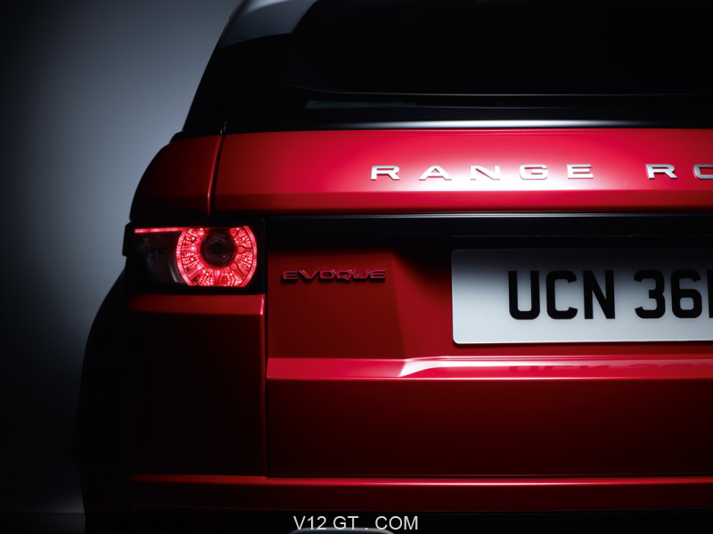 Range Rover Evoque 5 portes - rouge - détail, arrière / Range Rover ...