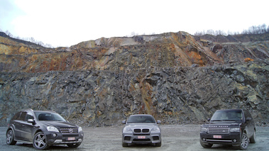 Range Rover Supercharged noir & BMW X6 M anthracite & Mercedes ML63 AMG noir