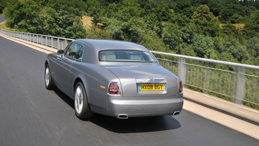 Rolls Royce Phantom Coupe gris 3/4 arrière gauche travelling