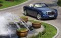 Rolls Royce Phantom Drophead Coupe bleu 3/4 avant droit 2
