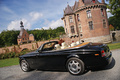 Rolls Royce Phantom Drophead Coupe noir 3/4 arrière gauche penché