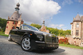Rolls Royce Phantom Drophead Coupe noir 3/4 avant droit penché 