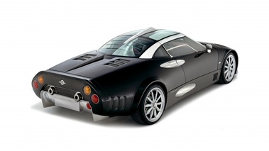 Spyker C8 Double 12 noir 3/4 arrière droit vue de haut