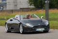 Spyker C8 Spyder anthracite Anvers 3/4 avant droit filé