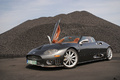 Spyker C8 Spyder anthracite Anvers charbon 3/4 avant gauche porte ouverte