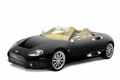 Spyker C8 Spyder noir 3/4 avant gauche