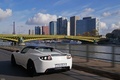 Tesla Roadster Sport blanc 3/4 arrière gauche travelling 8