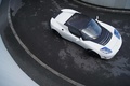 Tesla Roadster Sport blanc 3/4 avant droit vue du dessus