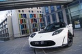 Tesla Roadster Sport blanc 3/4 avant gauche penché